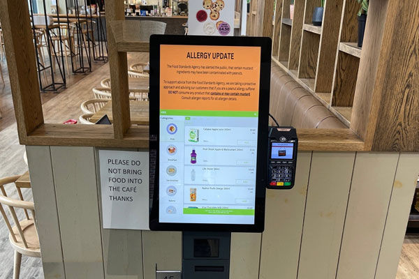Falcon self-service kiosk application example.