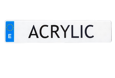 Placa Acrílica Europea Larga 520mm x 110mm