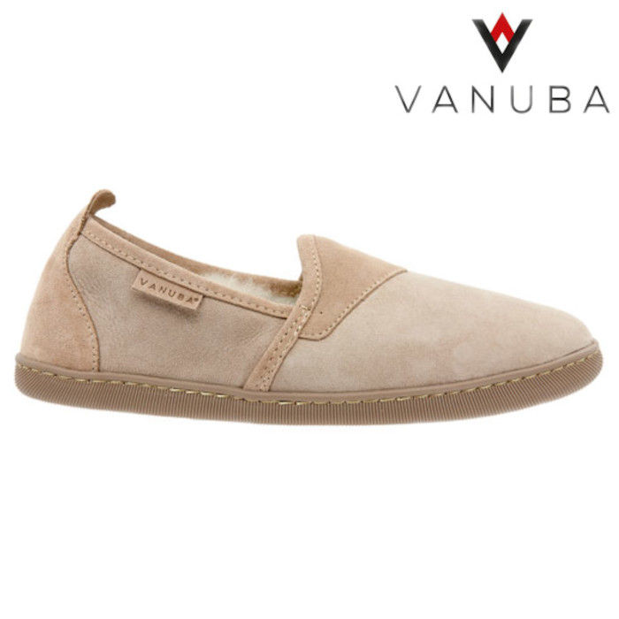 chaussons charentaise peau de mouton fourrure naturelle merinos extra chaude femme beige
