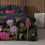 Miniatura: Parure de lit noire avec fleurs roses et violettes