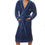 Miniature : peignoir robe de chambre longue en velours fleece polaire pour hommes bleu ciel