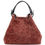 Miniature : sac-à-main-bandoulière-shopper-cabas-cuir-véritable-motif-relief-ocre-rouge-handmade-made-in-italy