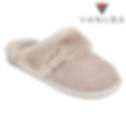 chaussons mules pantoufles peau de mouton fourrure naturelle merinos extra chaude femme beige