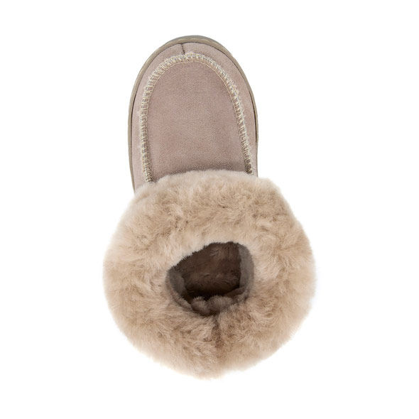 Miniature : Chaussons mouton bébé, beige, fourrure douce