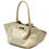 Miniatura: Sac à main italien en cuir beige clair avec des finitions élégantes