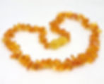 collier ambre baltique bebe enfant chips polis miel jaune porte-bonheur anti-douleur dentaires