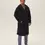 Miniatura: peignoir chaude robe de chambre à capuche en velours brillant relief fleece polaire pour hommes navy