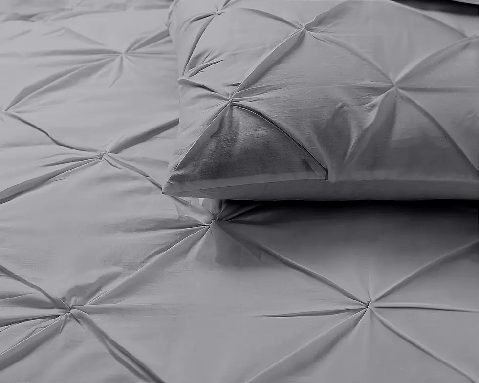 Miniatura: Parure de lit,Housse de couette,140x220,200x220,240x220,Taie d'oreiller 60x70,Coton,Gris,Pique a Pique