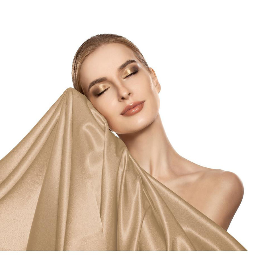 Miniatura: set 2 pcs,taies d'oreiller,soie,satin,brillant ,oeko-tex, taupe,beige,made in europe