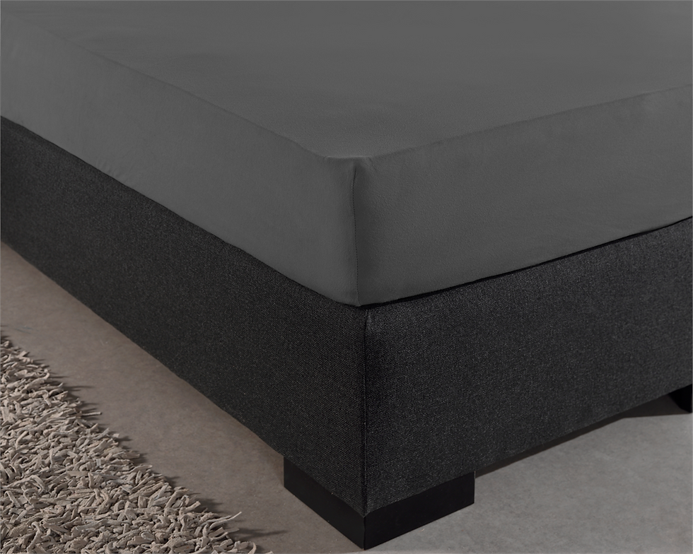 Drap housse Drap de lit 100% Coton Double Jersey Oeko-Tex Gris Anthracite Made in EU