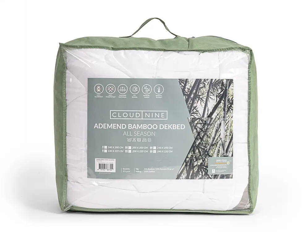 Miniatura: Couette Bambou 4 saisons Anti-allergique Anti-acariens  Niveau de chaleur 3 Made in Europe