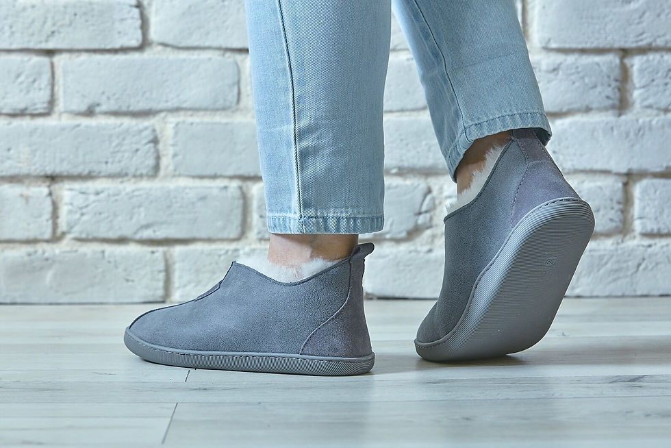 Miniatura: COLUMBIA Chaussons Mouton Bottines Fourrure Gris pour femme et homme