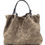 Miniature : sac à main bandoulière shopper cuir véritable motif relief beige taupe gris handmade made in italy