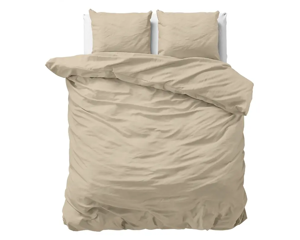 Parure de lit,Housse de couette,140x220,200x220,240x220,Taie d'oreiller 60x70,Coton,Beige,Sable