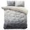Miniature : Parure de lit en coton, motif abstrait gris anthracite