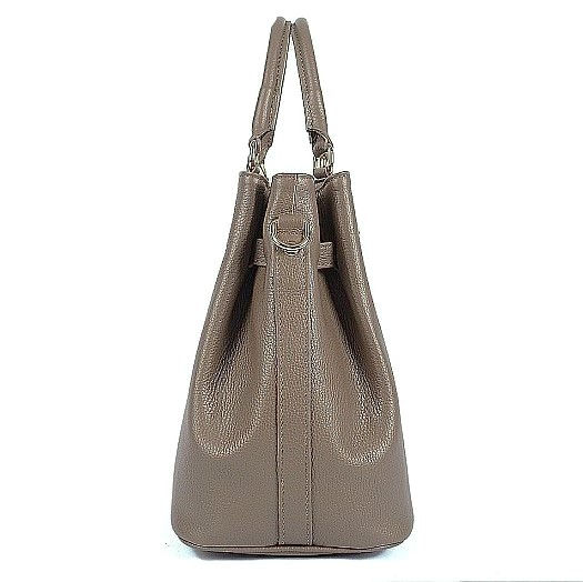 Miniatura: sac-a-main-bandoulière-porté-épaule-shopper-bag-tote-damentasche-leather-cuir-handmade-made -in-italy-beige-taupe-gris