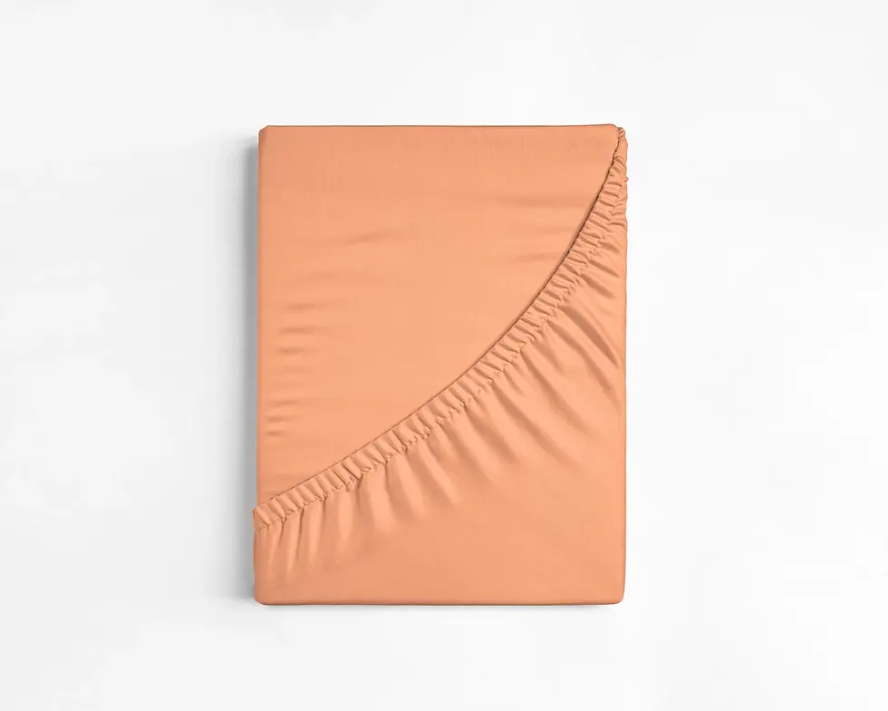 Drap housse Drap de lit 100% Coton Oeko-Tex Pastel orange Made in EU