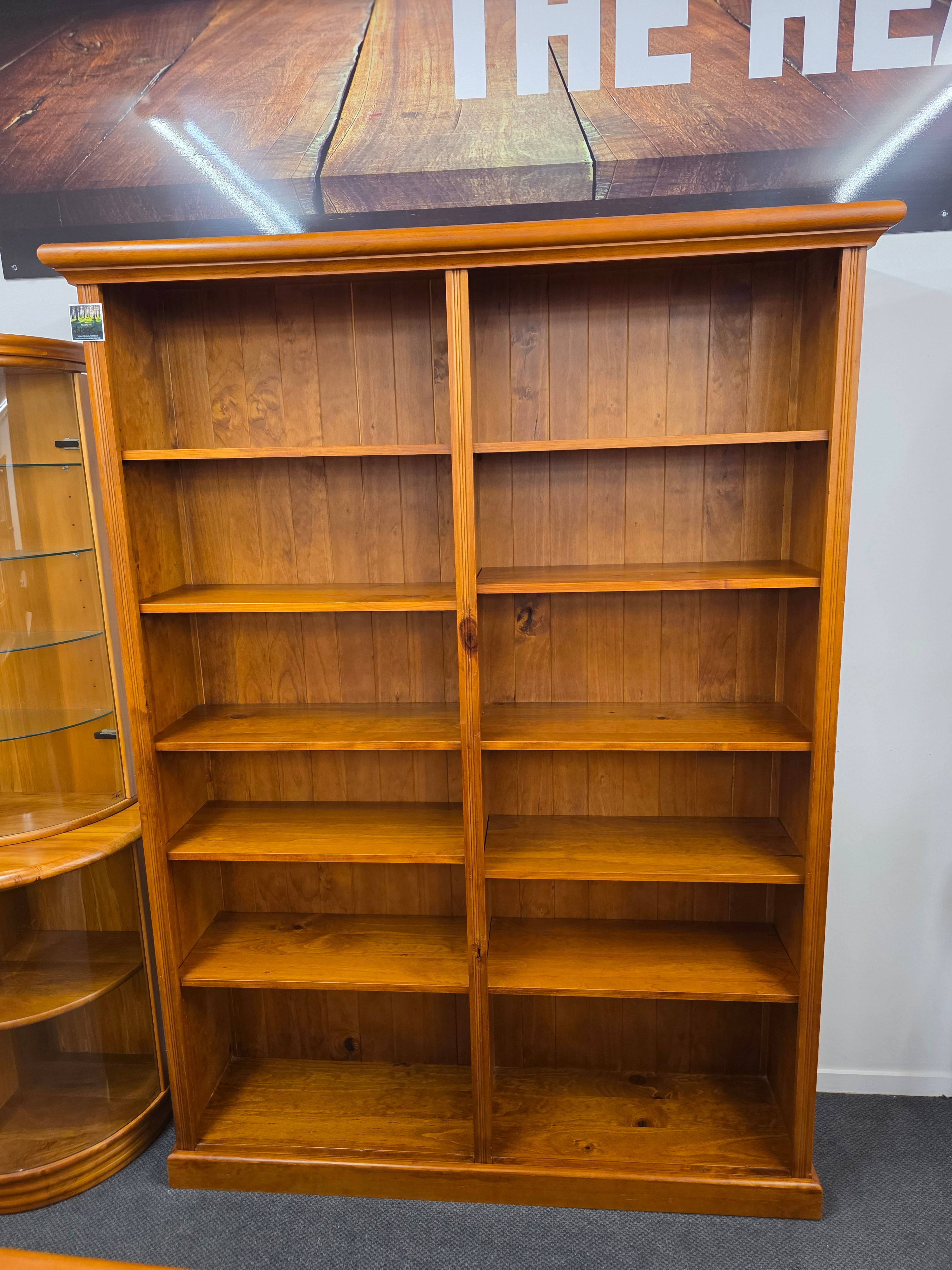 Coastwood Furniture Large Solid Pine Double Bay Bookcase!