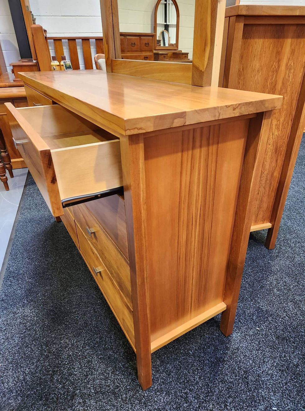 Thumbnail: BRAND NEW Marlex Halkett solid rimu dresser!