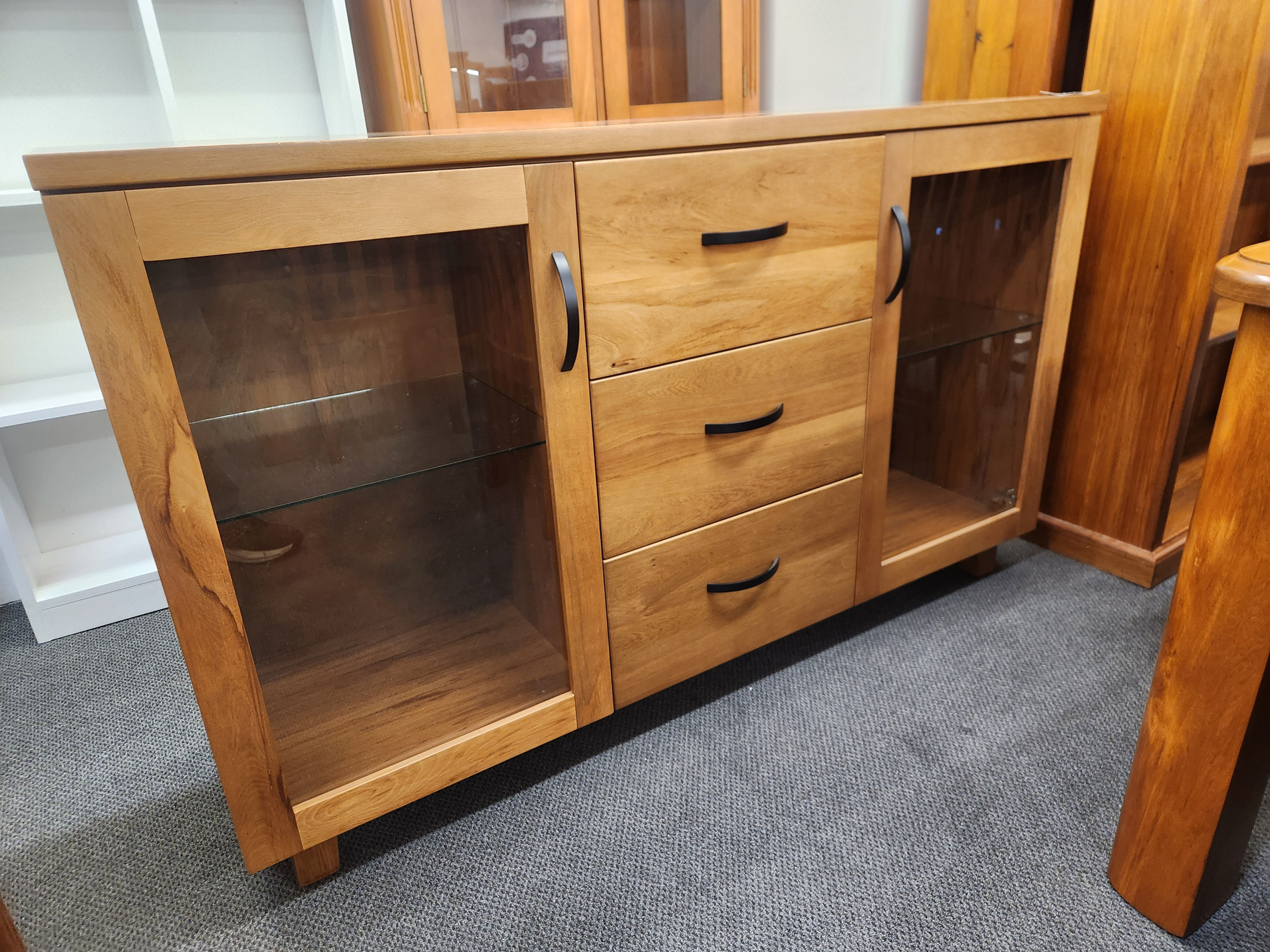 Marlex solid rimu 3 bay buffet/ display cabinet!