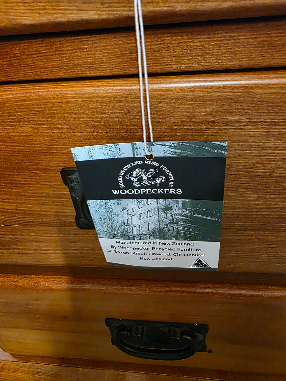 Thumbnail: Woodpecker Rutherford Recycled rimu 3 drawer bedsides