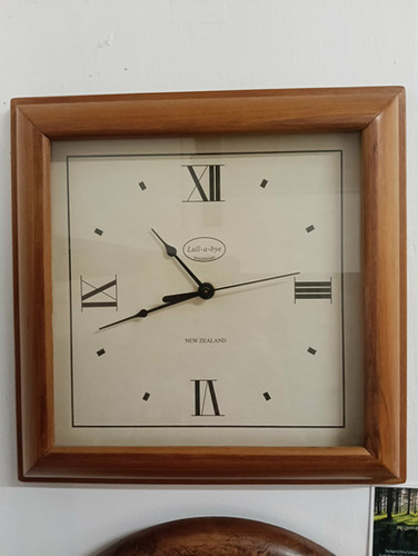 Lull-A-Bye square rimu clock | The Heart Of Rimu Furniture co