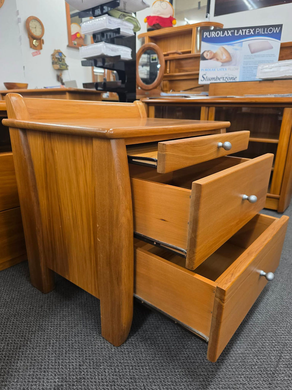 Thumbnail: Ezirest rimu single 3 drawer bedside
