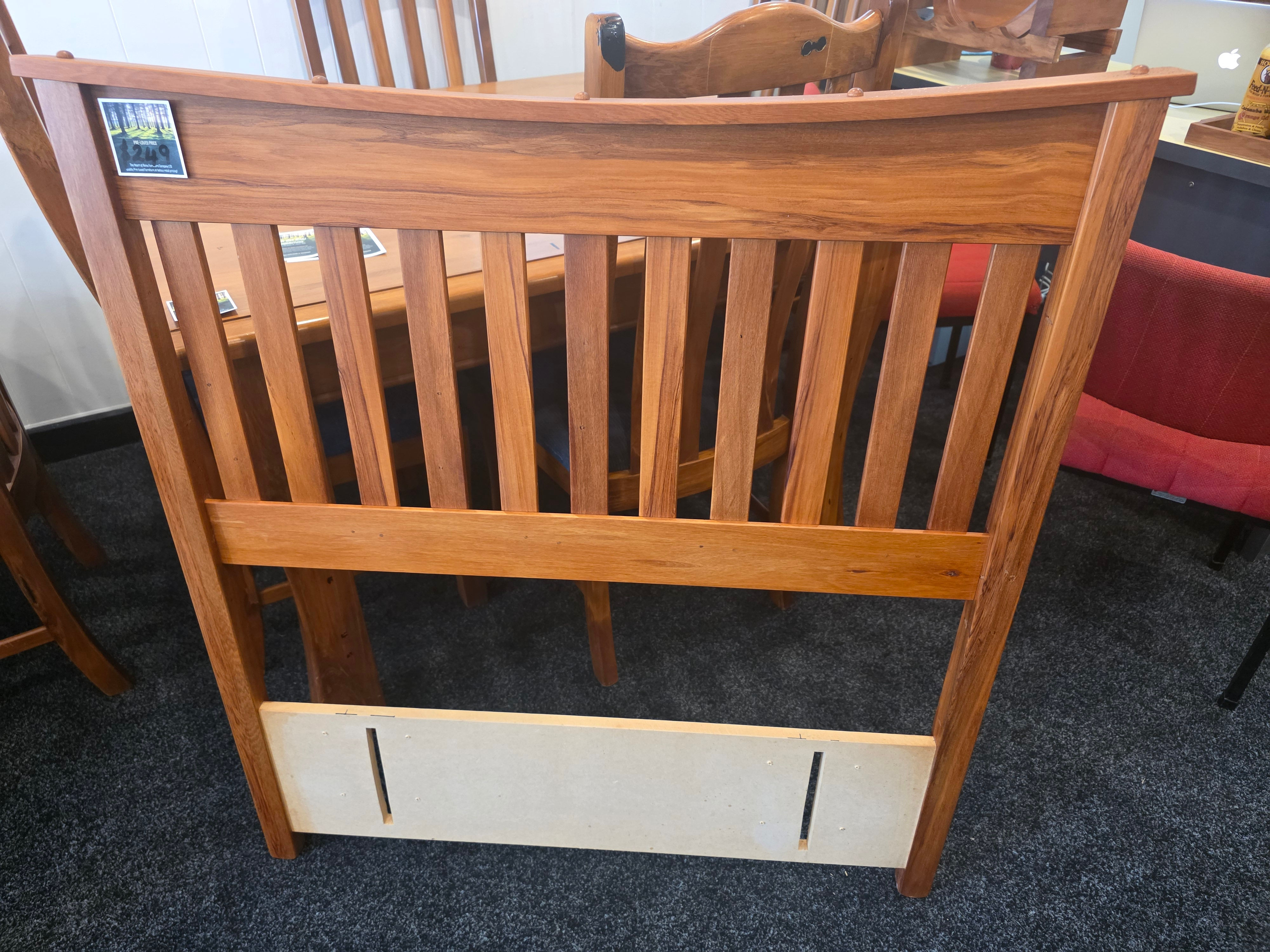 Single rimu slatted headboard