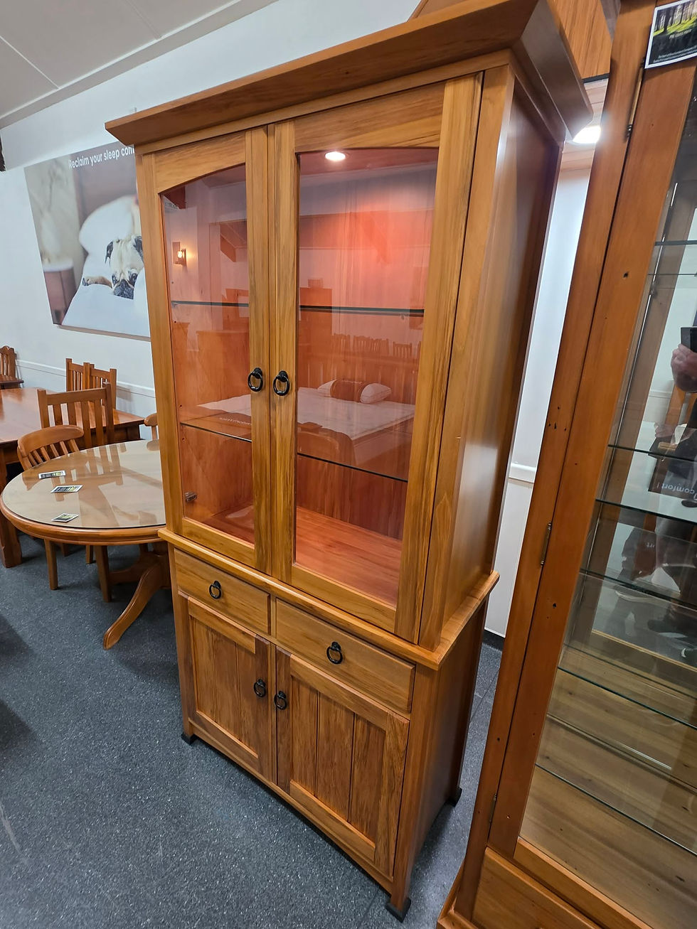 Thumbnail: Solid rimu display cabinet / buffet / hutch