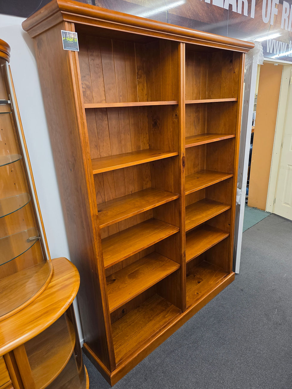 Thumbnail: Coastwood Furniture Large Solid Pine Double Bay Bookcase!