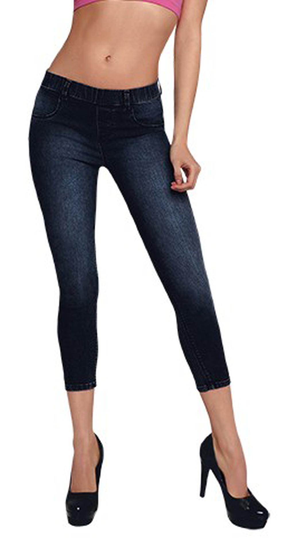 PANTALÓN CORTE CAPRI CON RESORTE