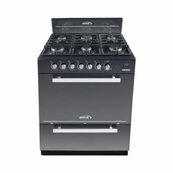 Estufa de Piso ABBA 6 Puestos Gas Propano RG803-4 Negro