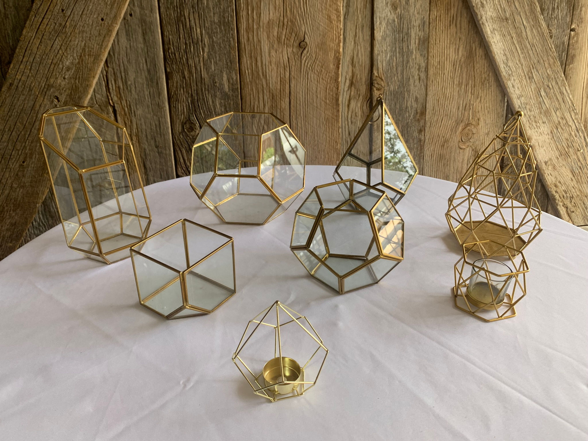 Gold Geometric Vases