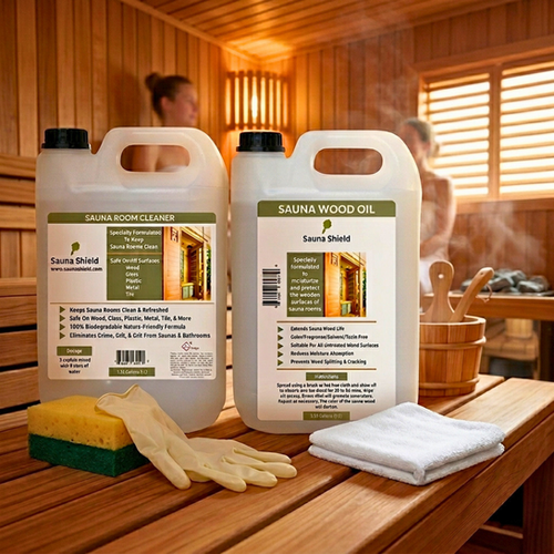 Sauna Shield™ Sauna Care Set (1.32 Gallons Each) | Sauna Shield