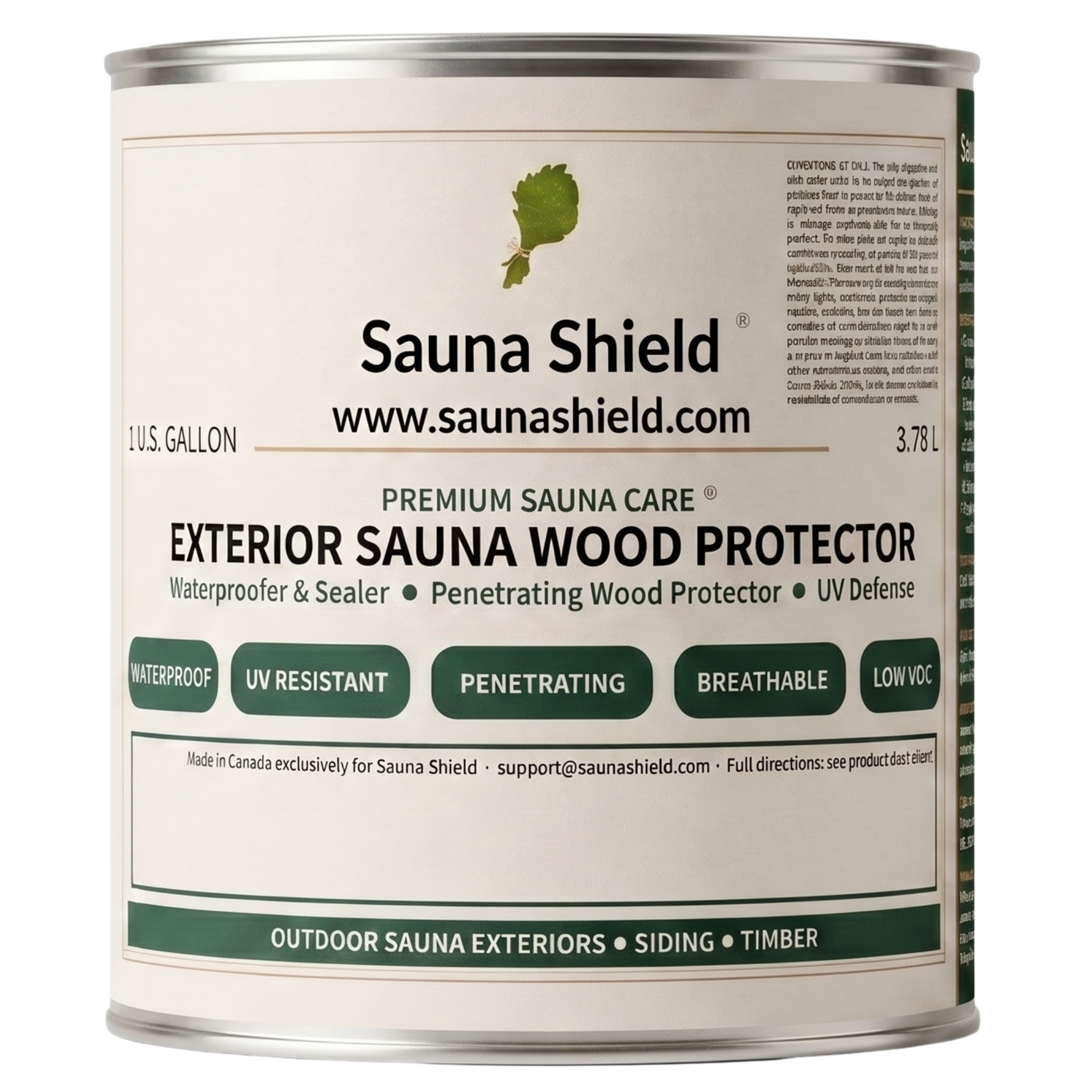 Sauna Shield Wood Sealer & Stain for Outdoor Saunas | 1 Gal