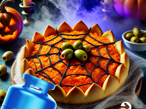 🎃 Receita de Halloween: Torta Cabotiá Assombrada com Carne Seca 🎃