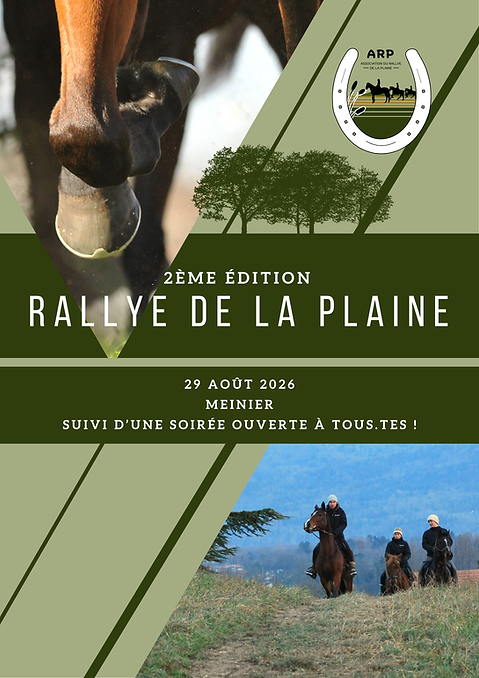 Affiche officielle du Rallye de la Plaine 2026