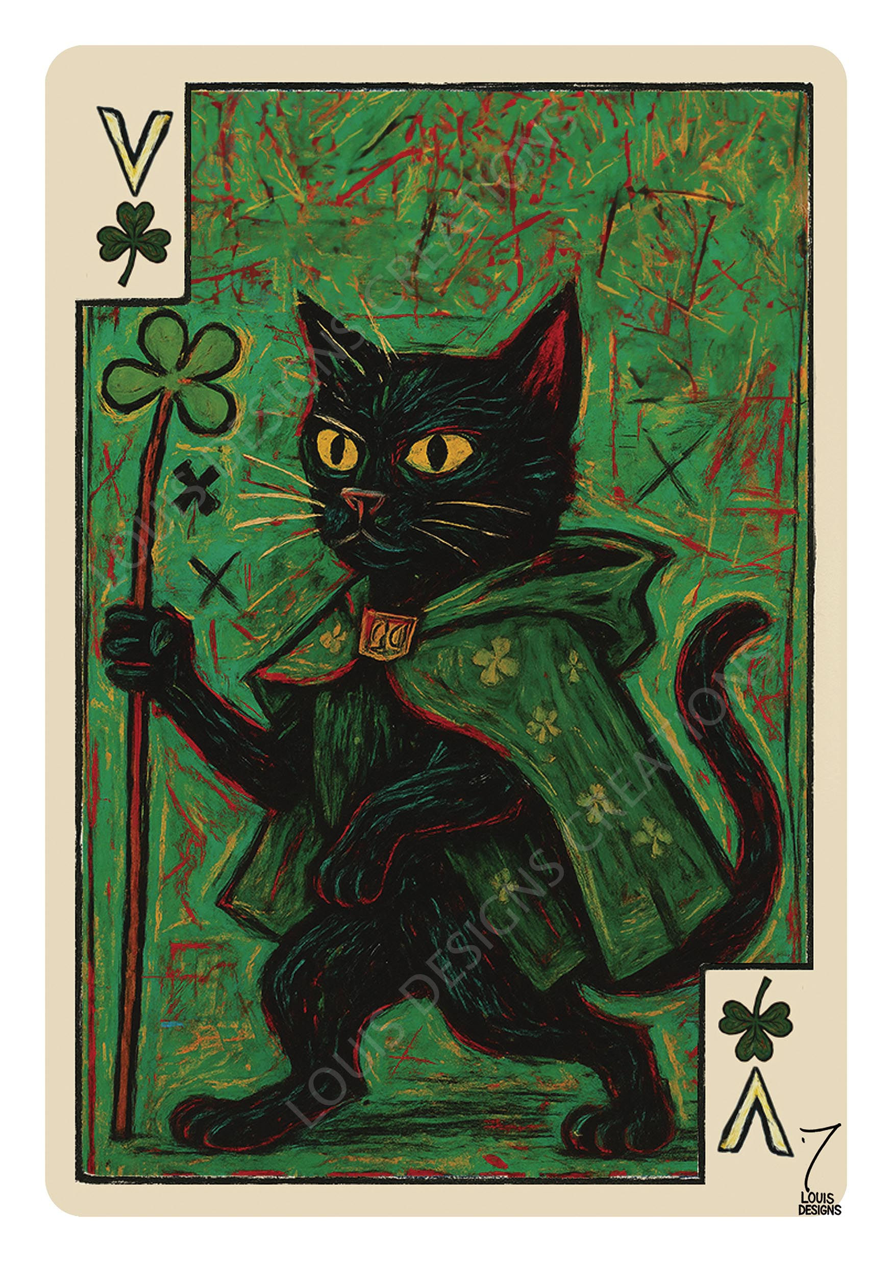 Carte postale Valet de Trèfle