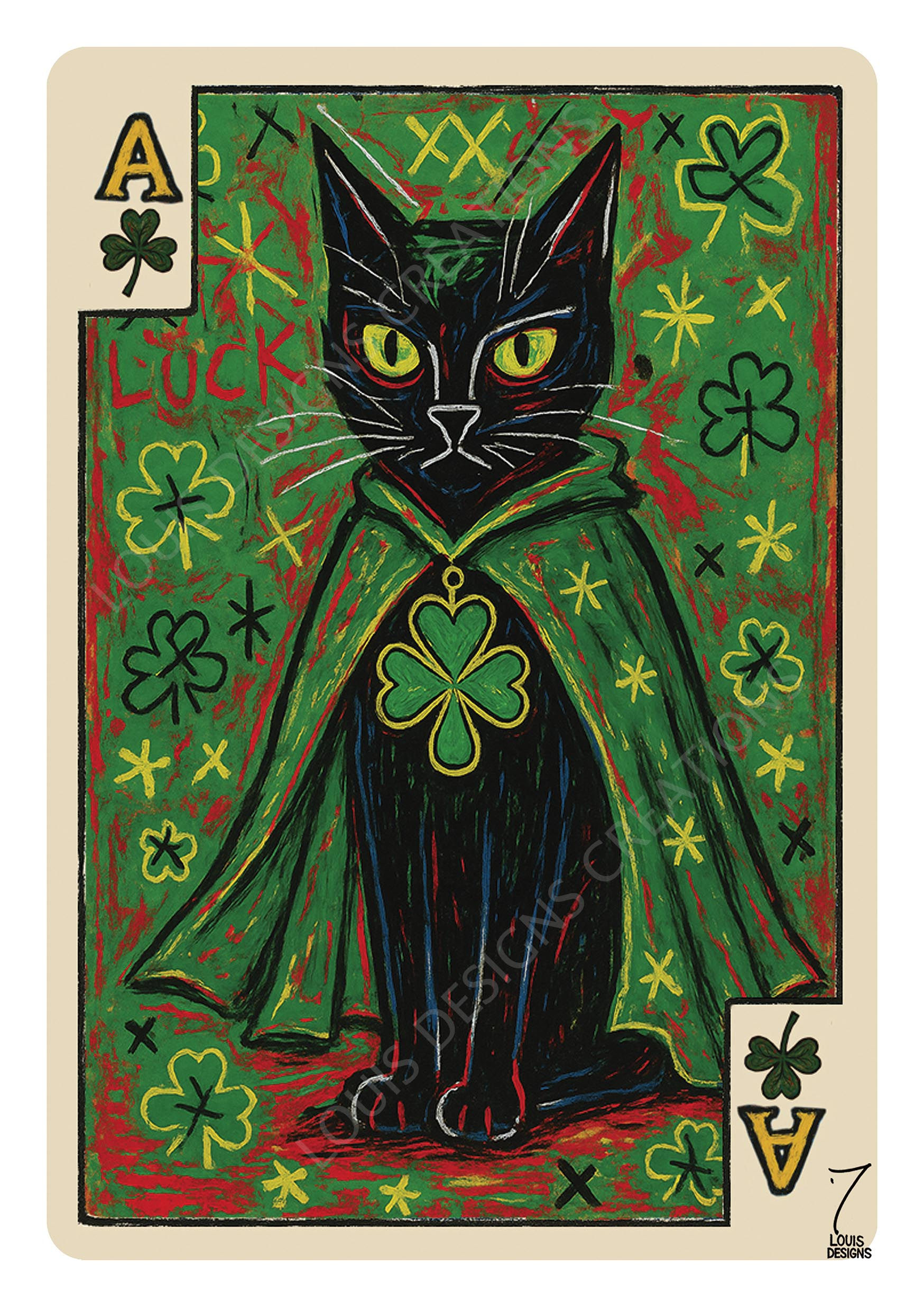 Carte postale As de Trèfle