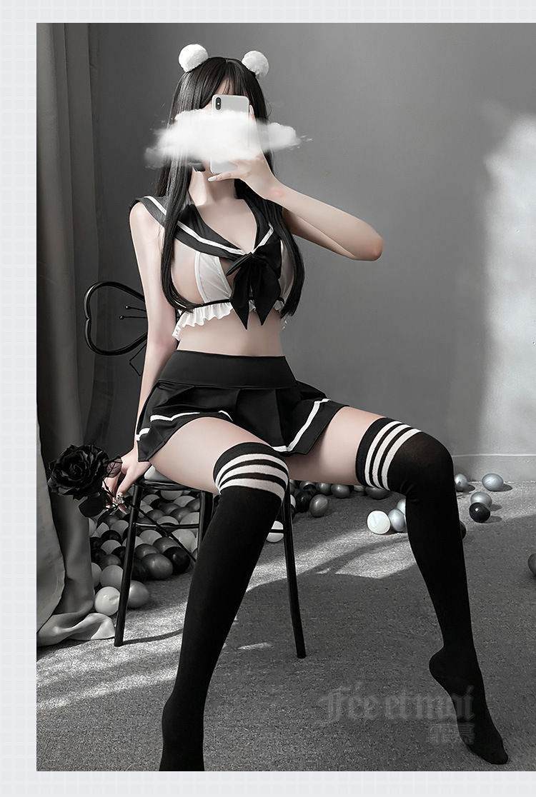 縮圖：D180 性感娇俏学妹分体套装jk制服短裙套装