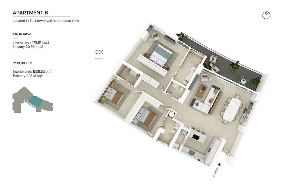 Miniatura: Apartments AUA Atlantic 360 Residences Eagle Beach