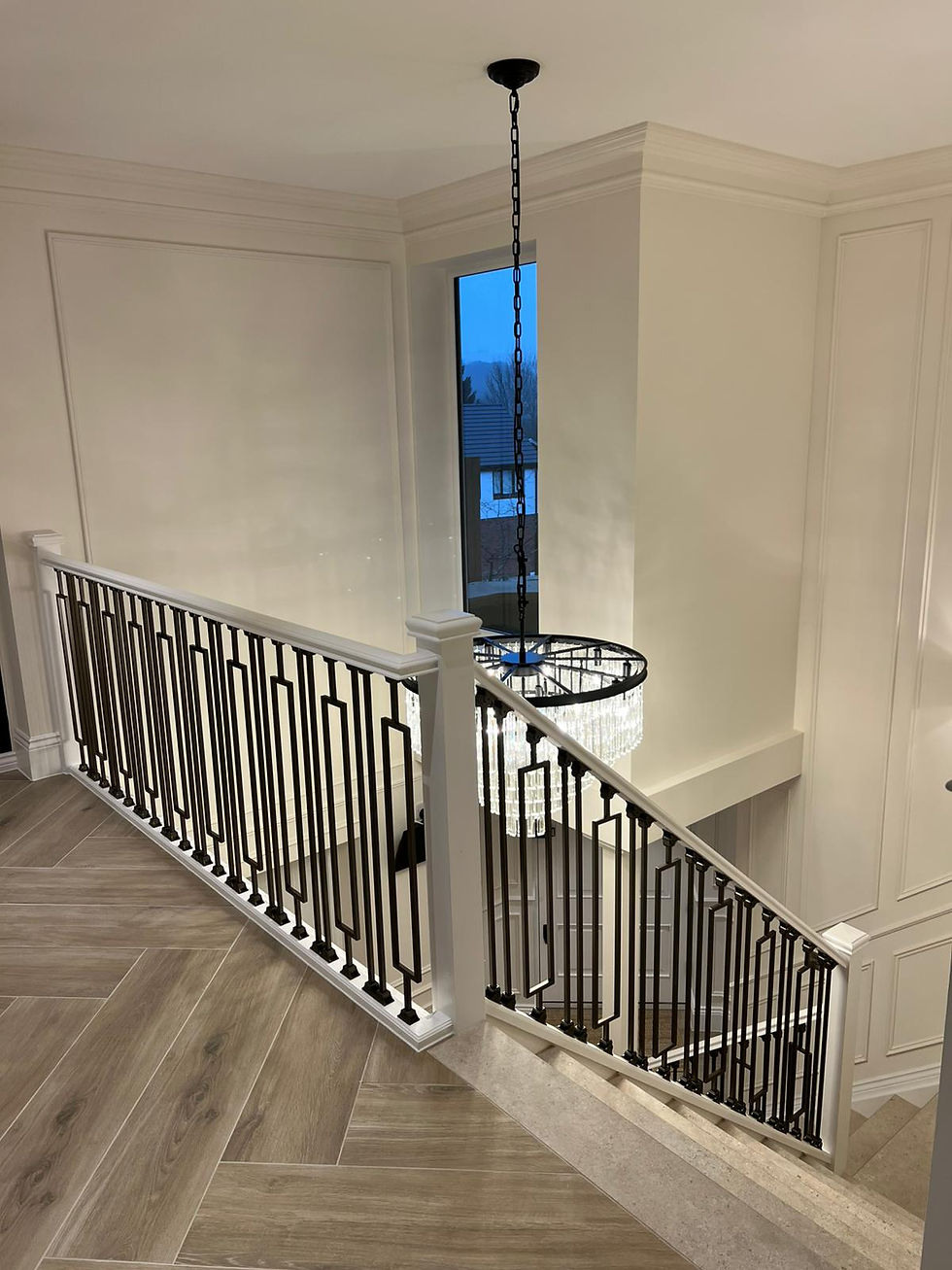 Thumbnail: Hollow Metal Rectangle and Plain Bar Metal Stair Spindles - Light Bronze 