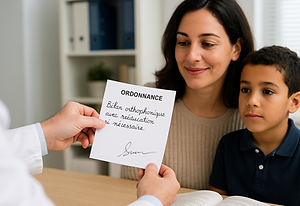 photo de remise d'une ordonnance d'orthphonie