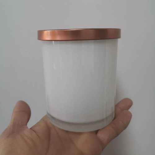 Gloss White Glass Jars | wholesale | candle jars