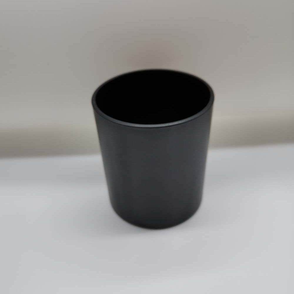 8.5oz Black Matte Straight Sided Glass Jars 72 each