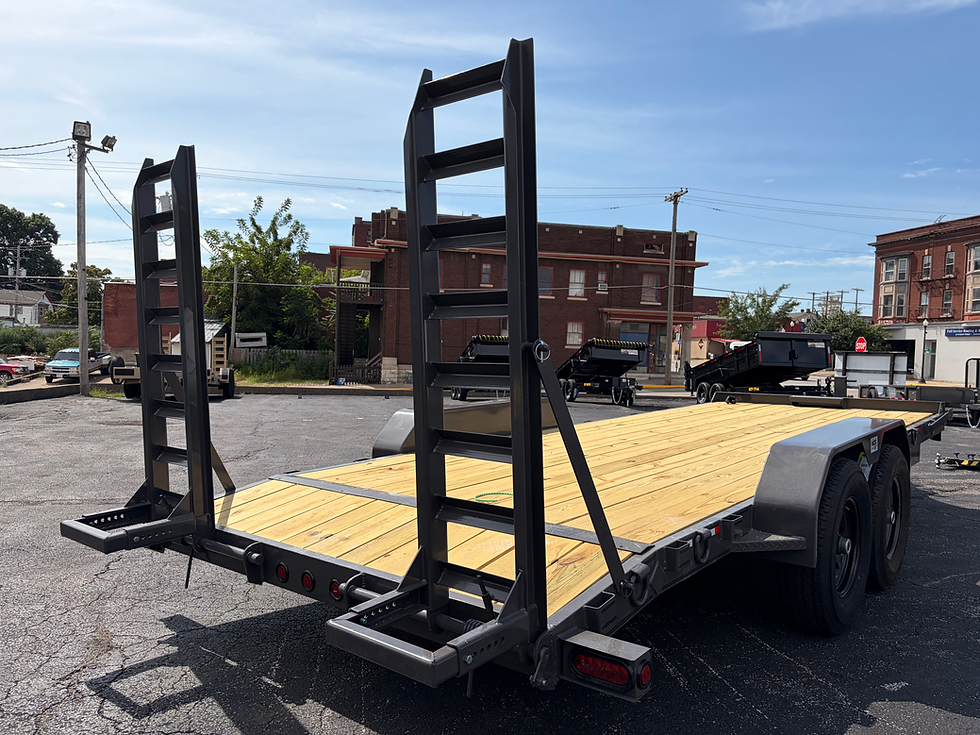 Thumbnail: Flatbed 82"x 20' Fold Up Ramps 14k Tandem Axle w/Toolbox HD (Heavy Dut