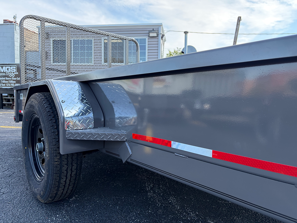 Thumbnail: Utility Trailer 82" x 14' Solid Sides, Single Axle, w/Toolbox