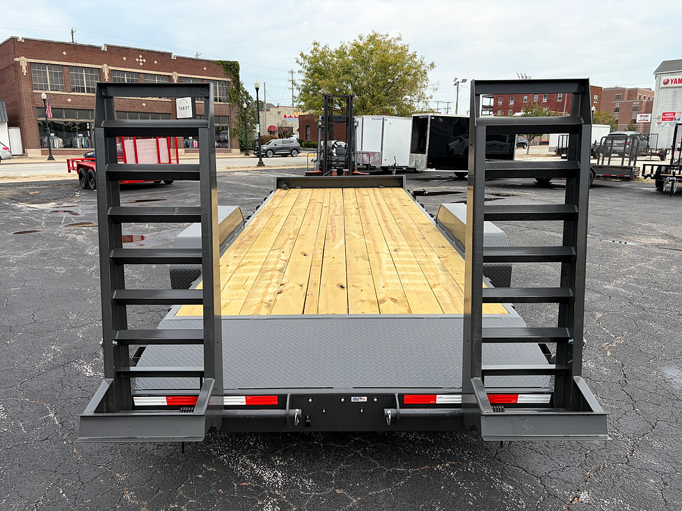 Thumbnail: Flatbed 82"x 20' Fold Up Ramps 14k Tandem Axle w/Toolbox HD (Heavy Dut