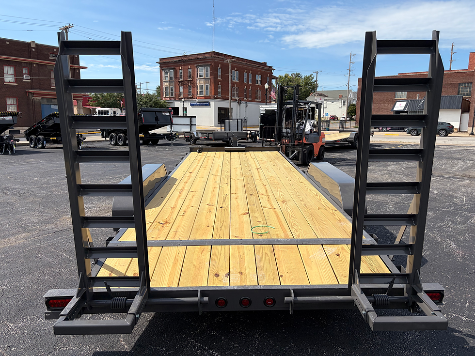 Thumbnail: Flatbed 82"x 20' Fold Up Ramps 14k Tandem Axle w/Toolbox HD (Heavy Dut
