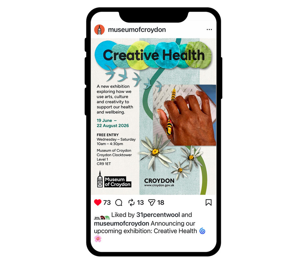 Creative Health exhibition at Museum of Croydon